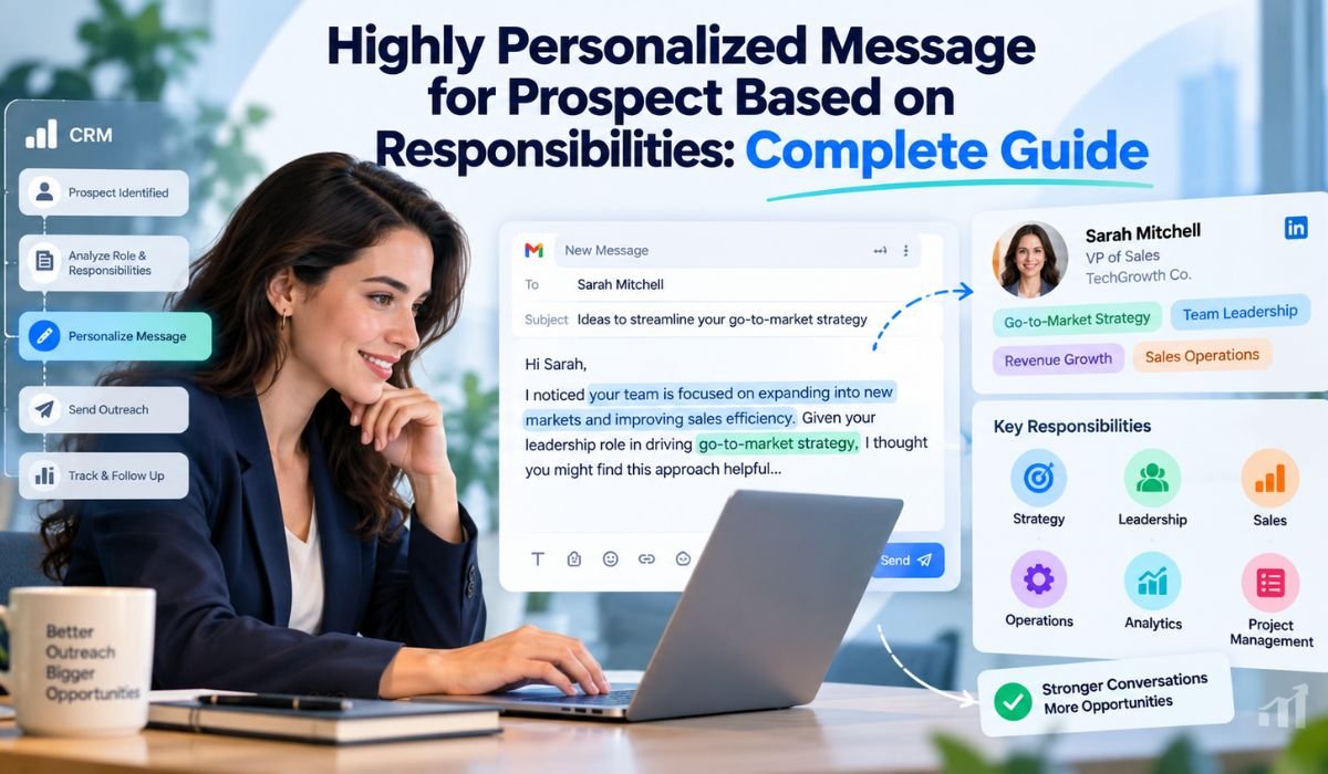 highly personalized message for prospect based on responsibilities
